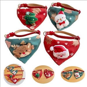 Christmas Dog Bandanas Adjustable Custom Pet Collar